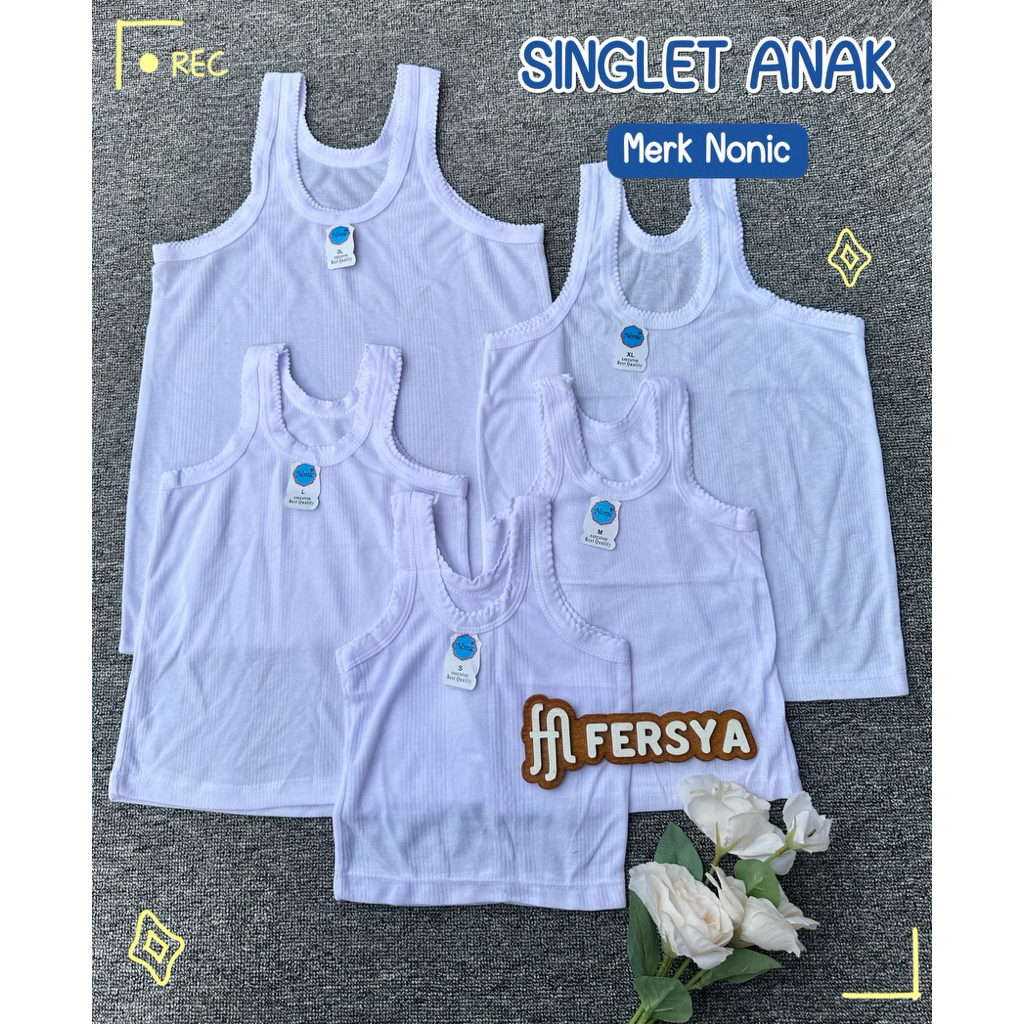(1ชิ้น) NONIC CHILDRENS SINGLET | เสื้อชั้นในเด็ก