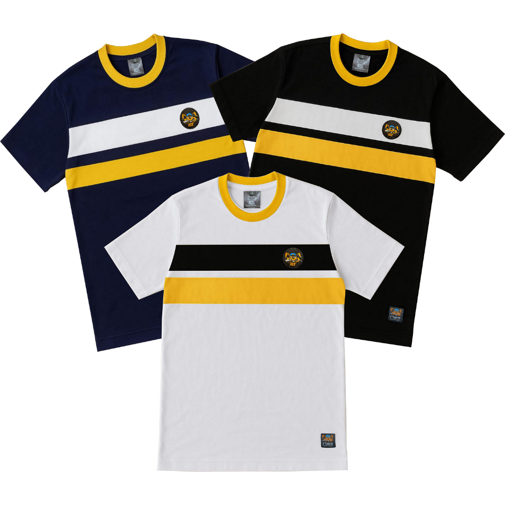 N2S Mens Small Logo Combed Mid Colos Cotton Combed 24s T-Shirt