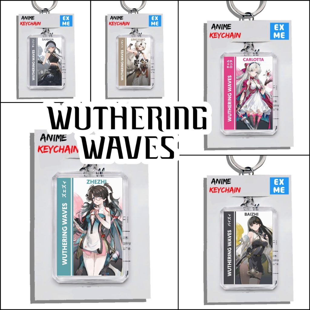 พวงกุญแจ GANTUNGAN Wuthering Waves - พวงกุญแจ Wuthering Waves - พวงกุญแจเกมอนิเมะ - พวงกุญแจ Baizhi 