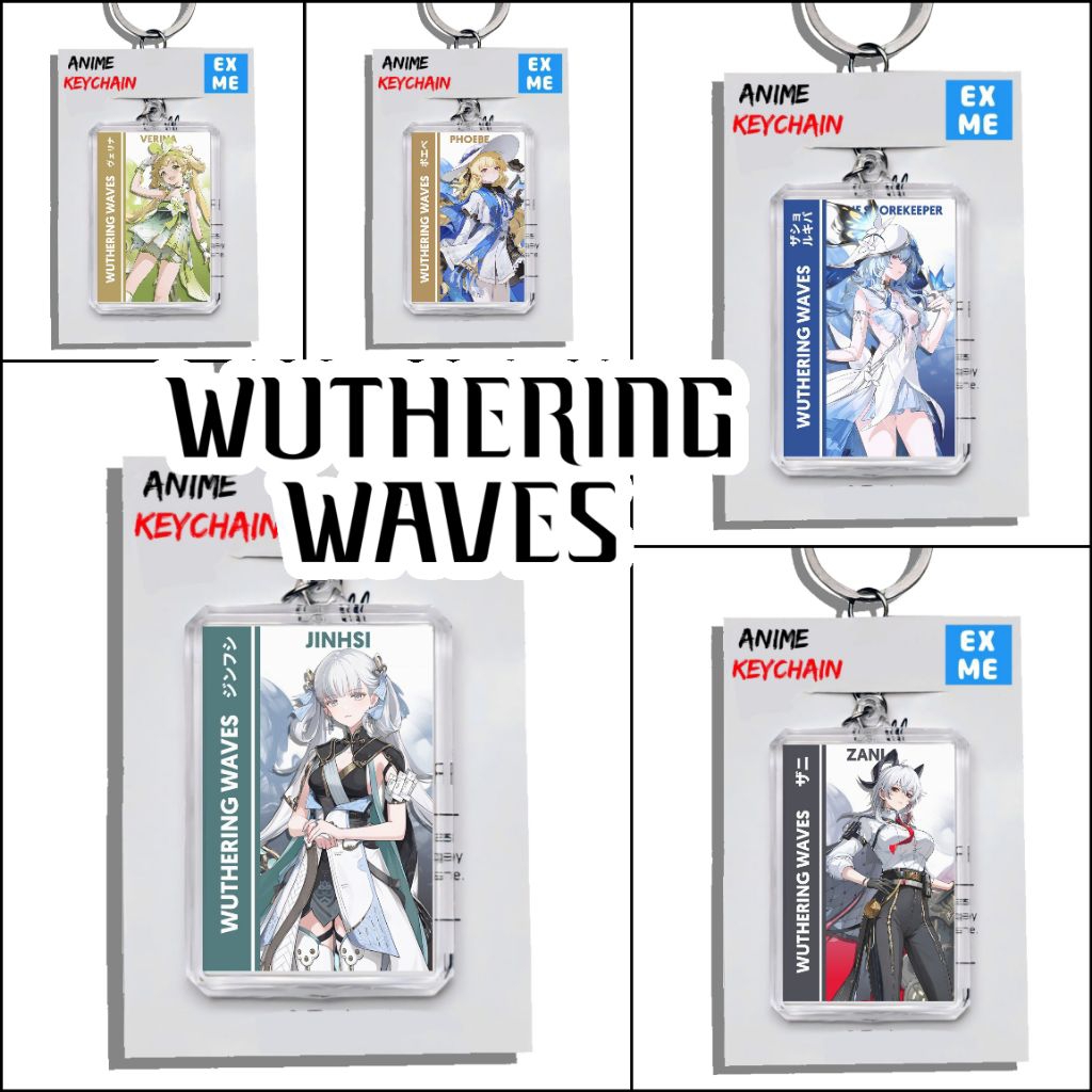 พวงกุญแจ GANTUNGAN Wuthering Waves - พวงกุญแจ Wuthering Waves - อะนิเมะเกม Ganci - พวงกุญแจ Jinhsi -