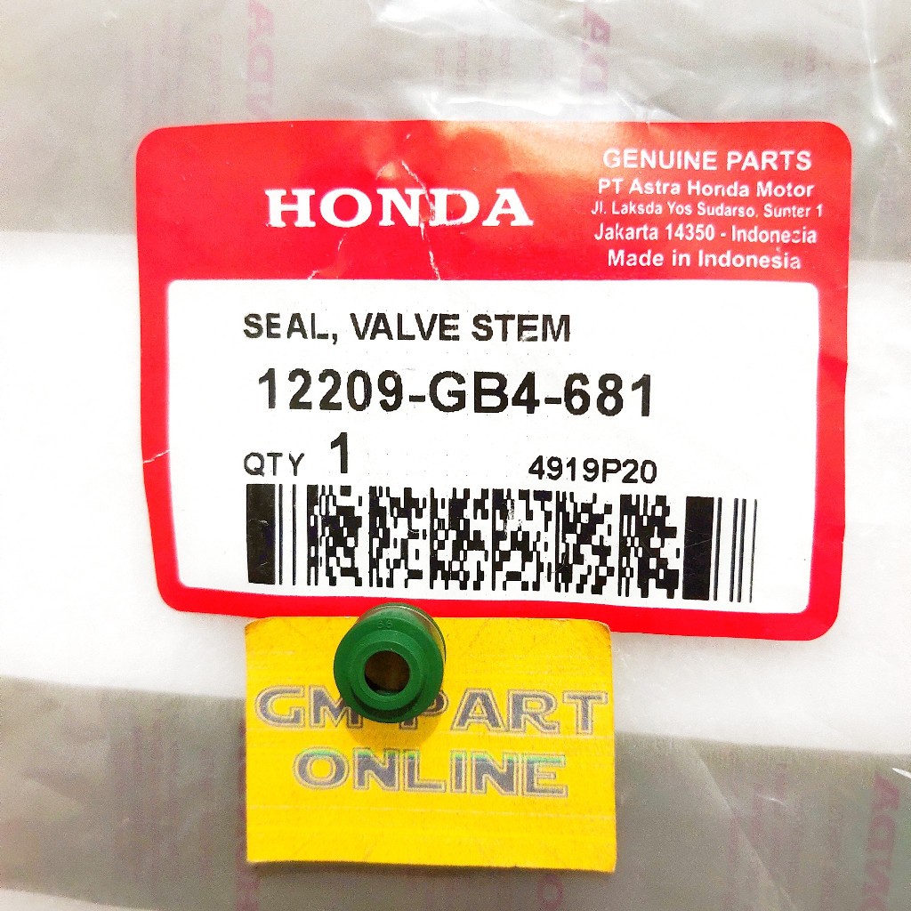 GRAND SUPRA BEAT VARIO VALVE SEAL / GRAND SUPRA BEAT VARIO VALVE SEAL 12209-GB4-681 2 ชิ้น