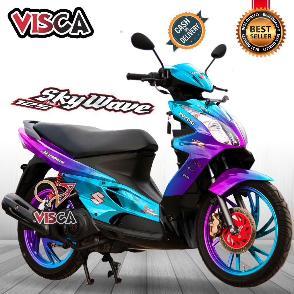 Skywave 125 Full Body Decal Skywave 125 สติ๊กเกอร์เต็มตัว Skywave 125 CHAMELEON Striping