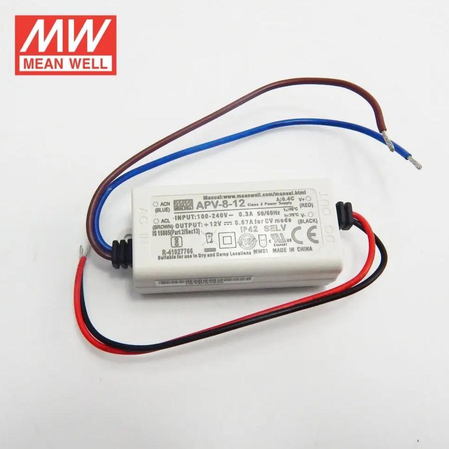 MeanWell Mean Well APV 8-12 12V 12 โวลต์ 8 วัตต์ 8W 0.67Ah