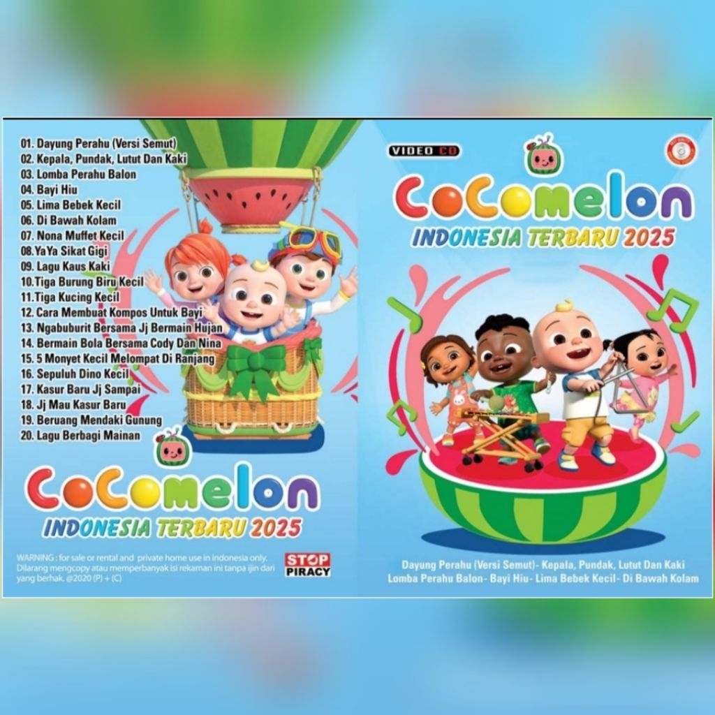 VCD Cassette เพลงเด็ก COCOMELON INDONESIA รุ่นล่าสุด 2025 - HD