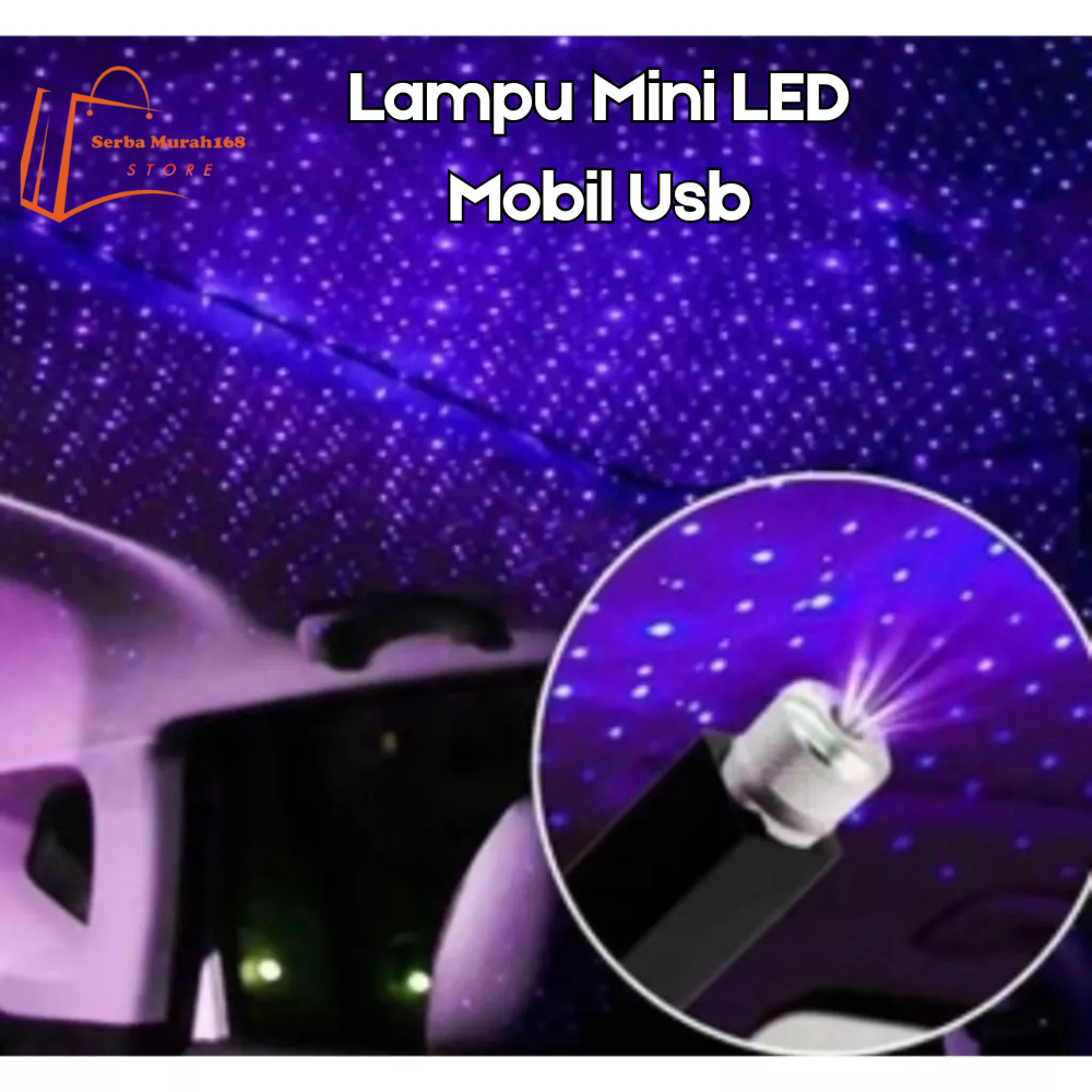 SB168 Mini LED รถโคมไฟ USB หลังคาโคมไฟเพดาน Star Galaxy โคมไฟตกแต่ง/รถตกแต่งภายใน Star USB Plug