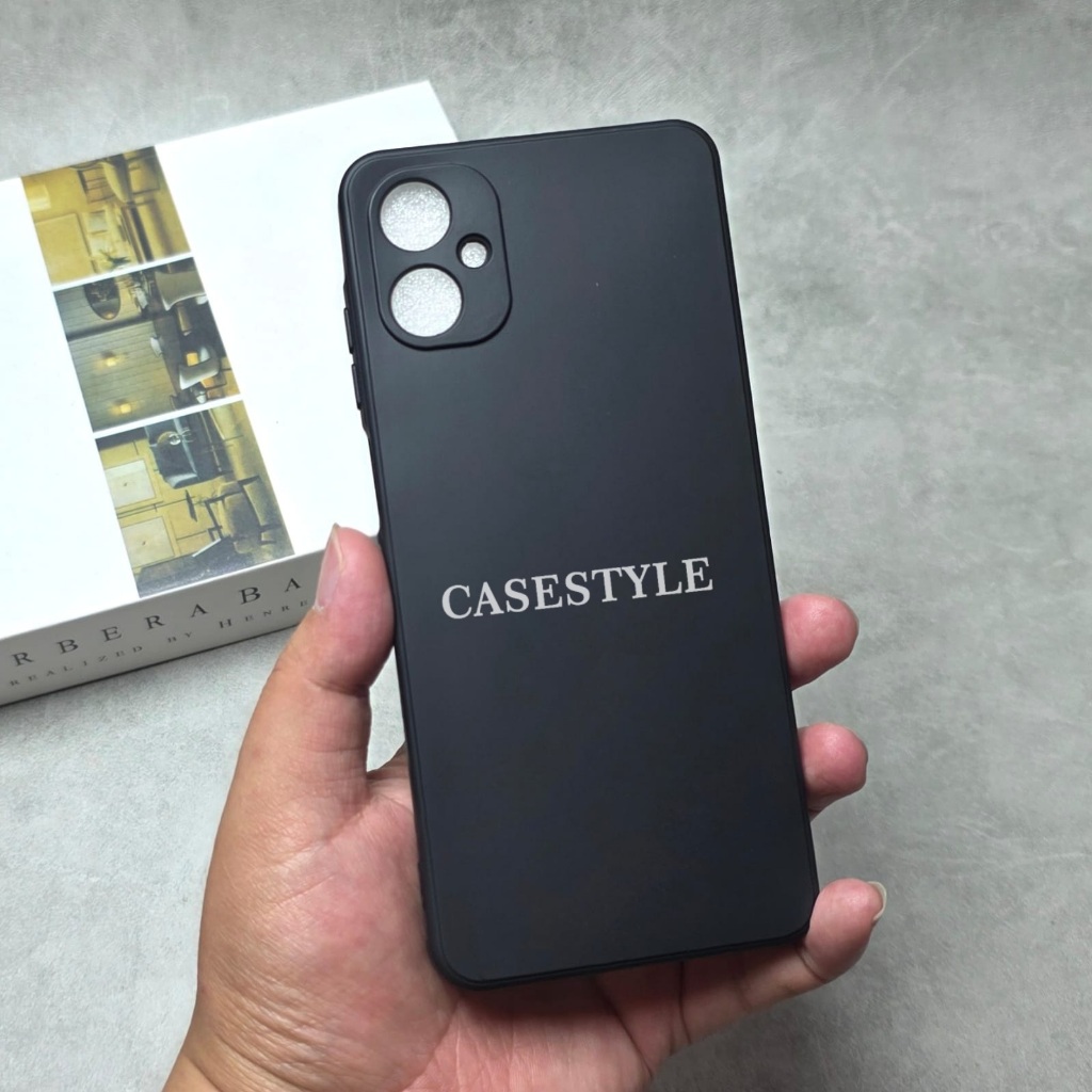 Samsung A06 5G Case Samsung A06 4G Softcase Candy Macaron Square Black Plain Case Samsung A06 5G Sam