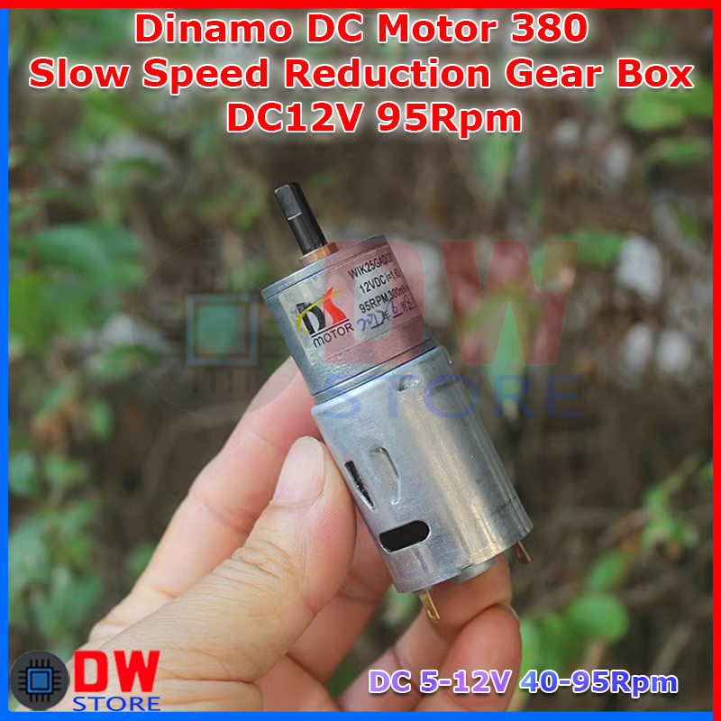 Dynamo DC มอเตอร์ 25GA380 25GA-380 ความเร็วช้าลดเกียร์ DC 12V Dynamo 380 RS-380