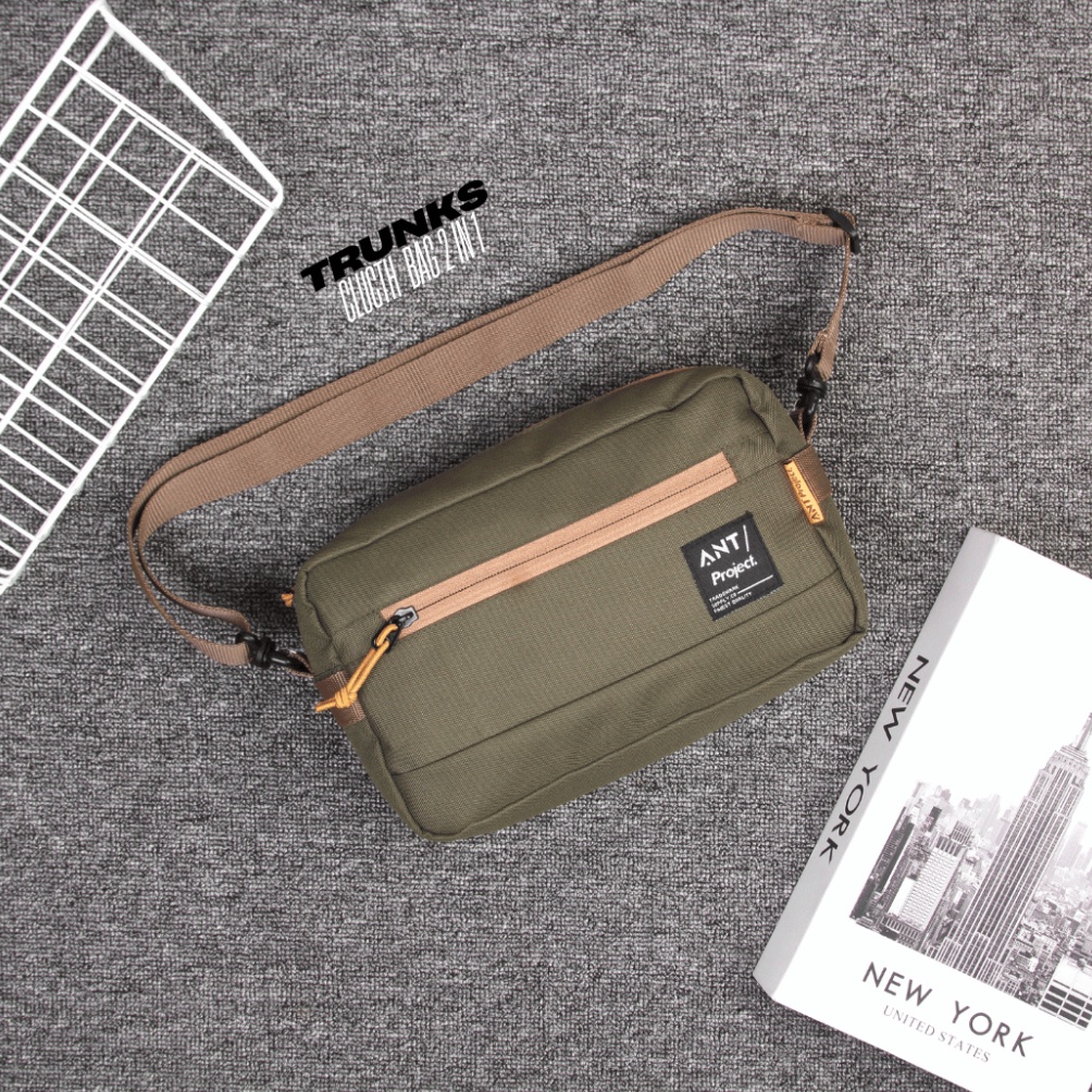 HIJAU CODE G56L ANT Project Clutch Bag TRUNKS Green Armi Extra Slot 2 in 1 Sling Bag