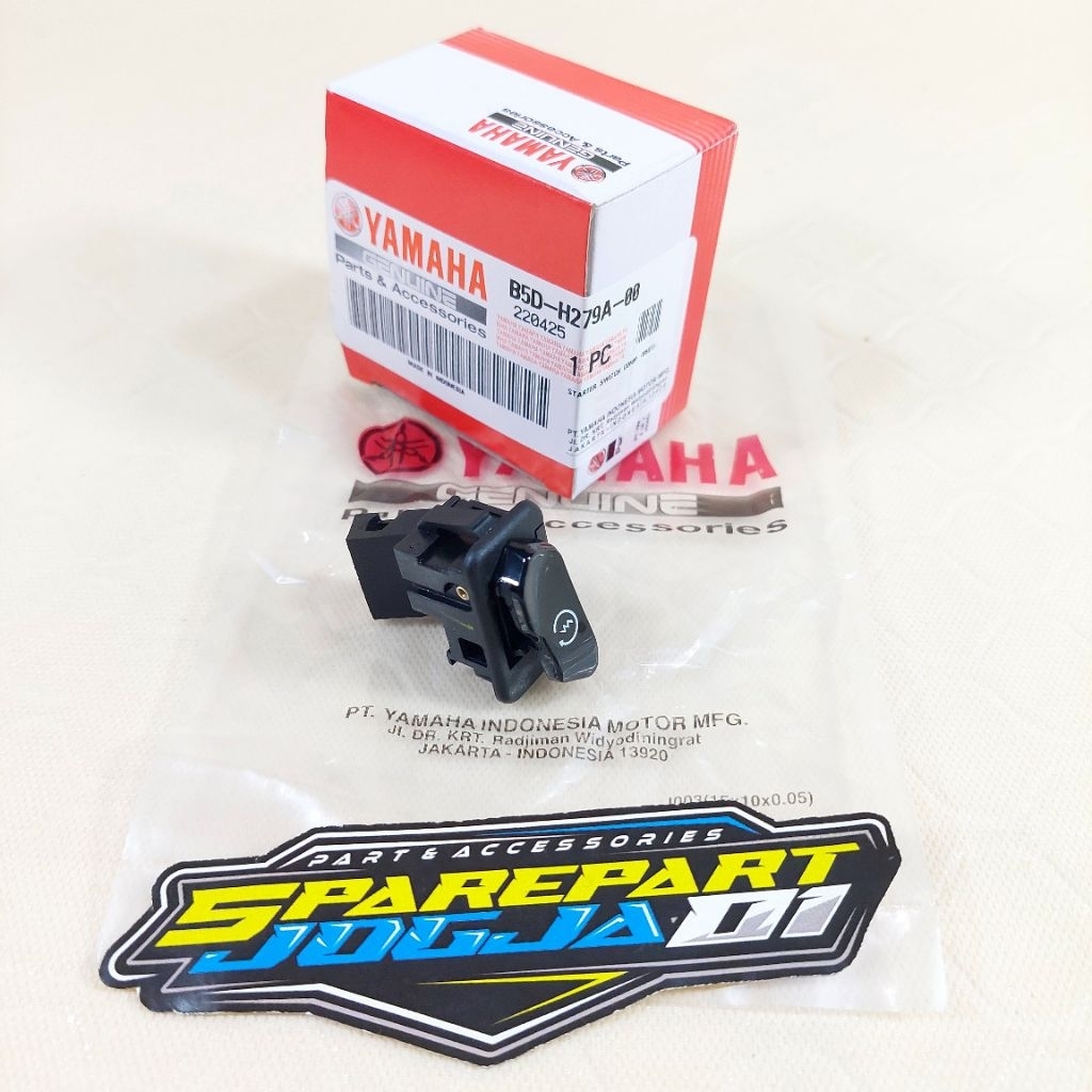 TOMBOL Freego Free Go Gear 125 Fazzio Starter Button Switch ORIGINAL YAMAHA B5D-H279A-00