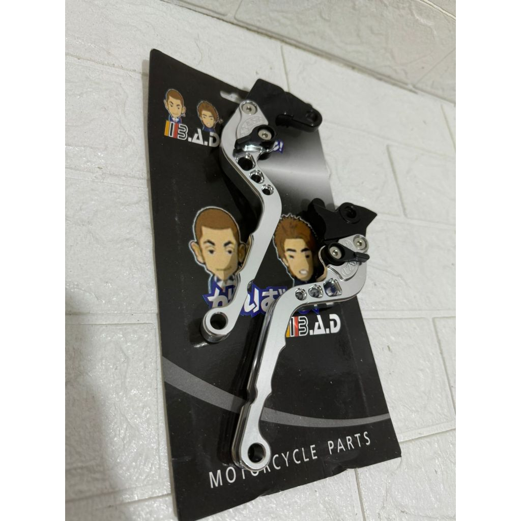 CNC Spoke Handle Bad Mio เบรคซ้ายขวารุ่นปรับ - Mio Full CNC Silver Adjustment Handle