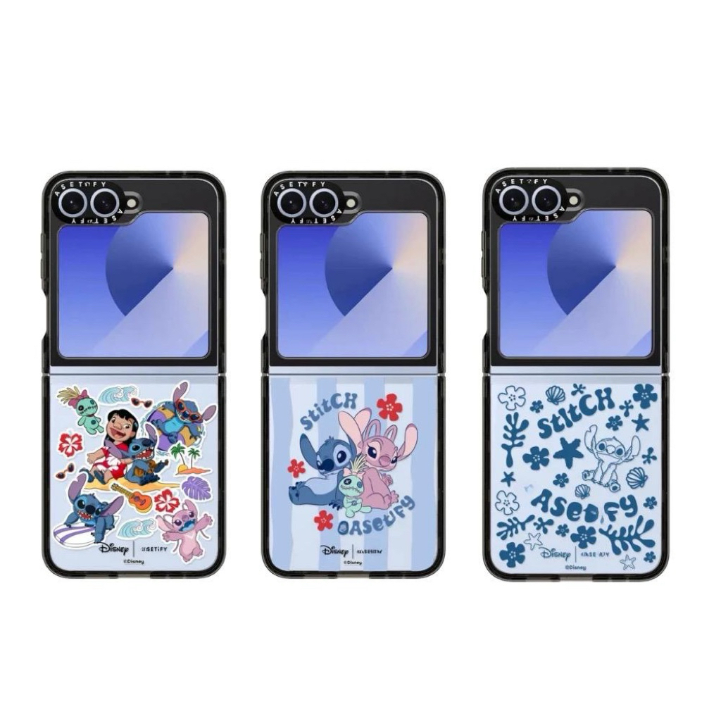 Casetify Casing Cute Beautiful Stitch Aseufy Viral เคสโทรศัพท์อะคริลิค Samsung Galaxy Z flip 3 Z flip 4 Z flip 5 Z flip 6