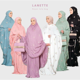 Mukena Rayon bordir istimewa full bordir langsung pada kain LANETTE and DIANDRA free packing dus cocok untuk gift