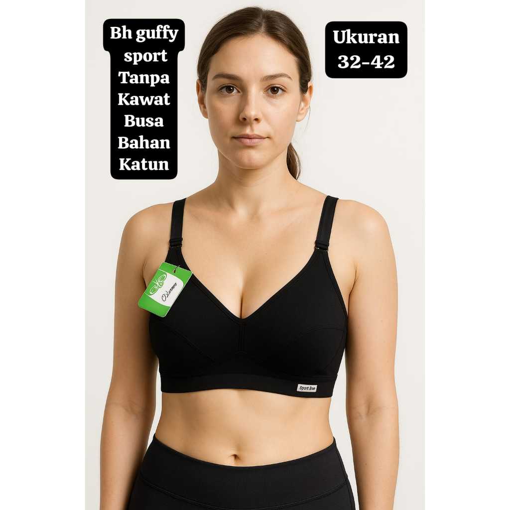 KATUN Guffy สปอร์ตบราผู้หญิง ผ้าคอตตอนเนื้อนุ่ม ไร้ลวด และโฟม ไซส์ 32-34-36-38-40-42