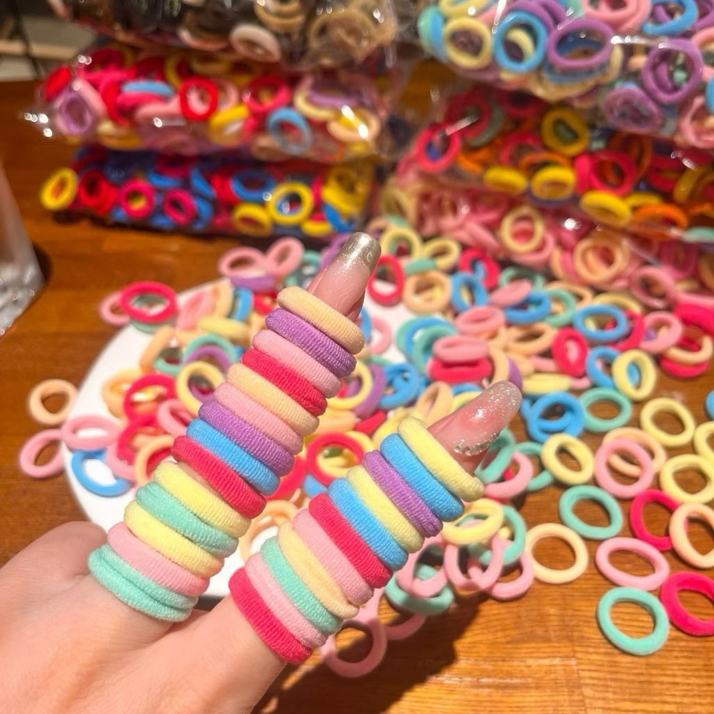 [PIKA] ยางรัดผม MINI DONUT 200 ชิ้น สําหรับม้วน | ยางมัดผมเกาหลี | ยางมัดผมเด็ก