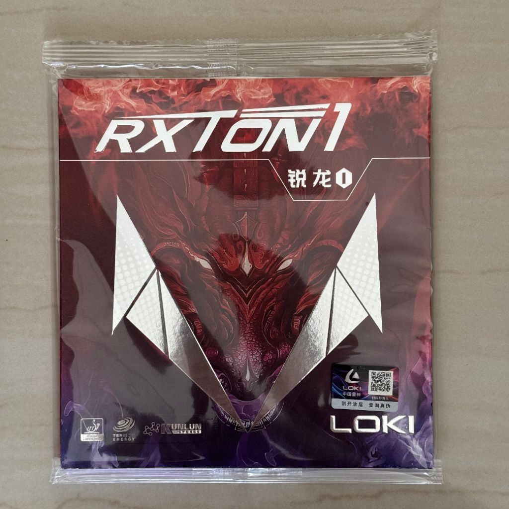 LOKI RXTON 1 RED รุ่นใหม่ ORIGINAL RUBBER PINGPONG LOKI RXTON 1 สีแดง