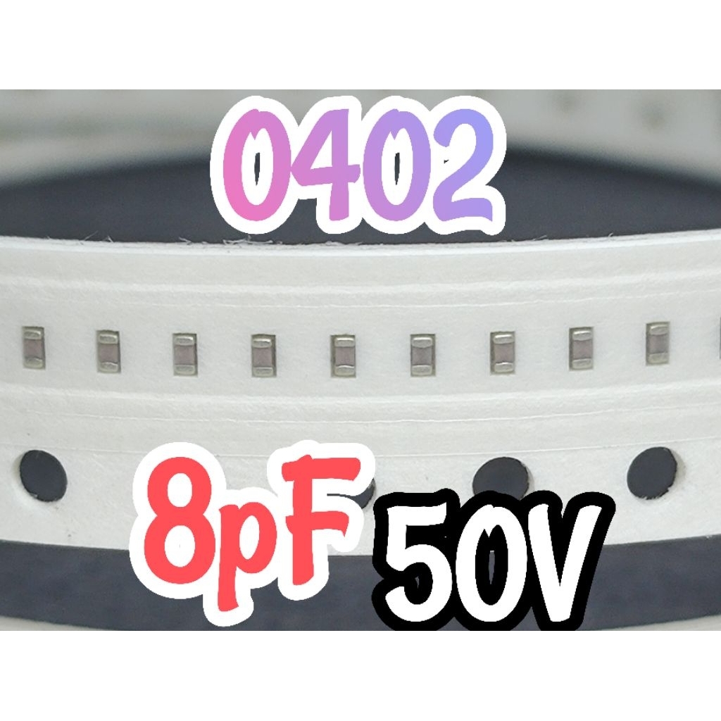 10pcs ตัวเก็บประจุเซรามิค SMD 042 1005 50V 8pF 50v 8 pF 0.008nF 0.008 NF 50volt Multilayer