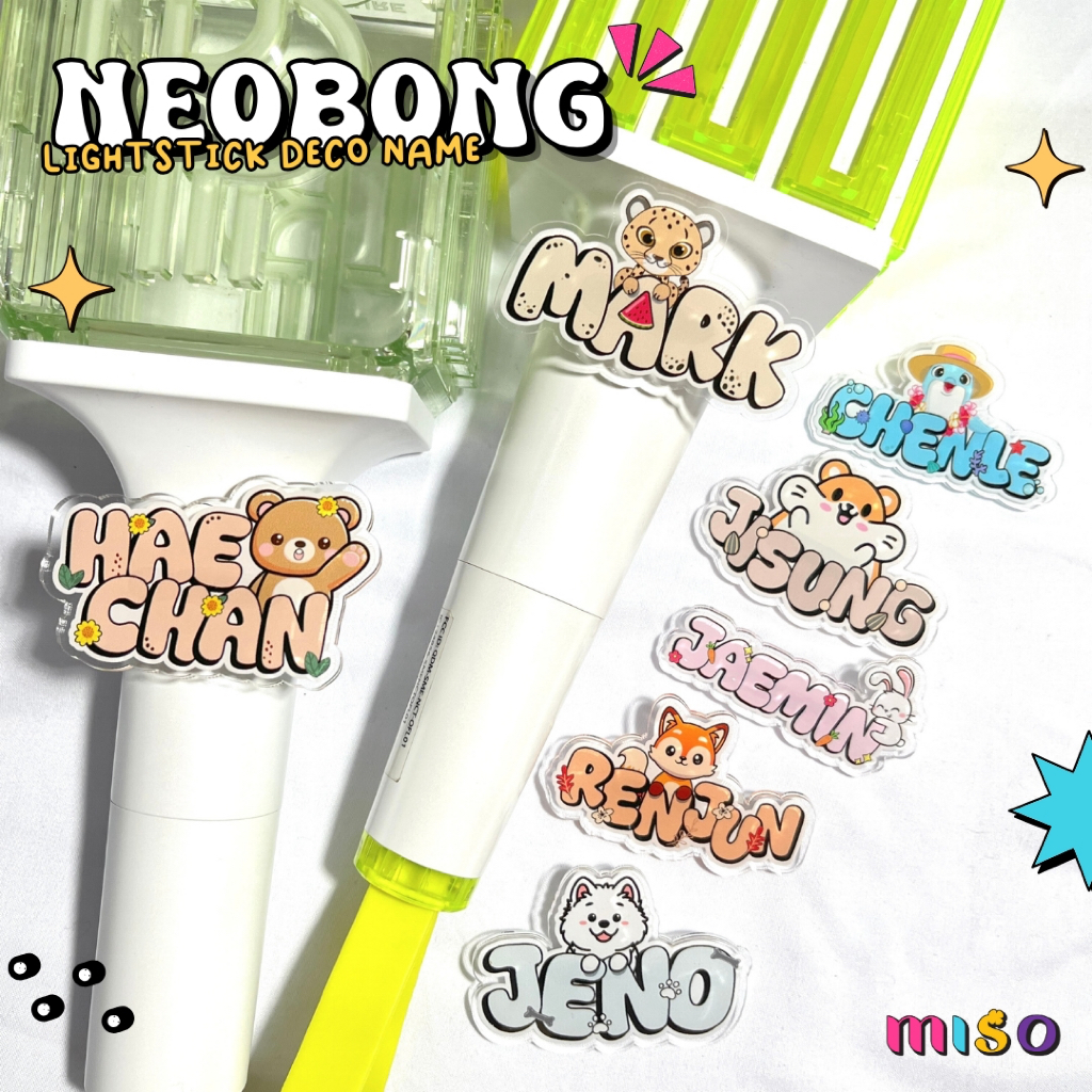 NEOBONG NCT DREAM lightstick deco / ป้ายชื่อแท่งไฟอะคริลิค / ตกแต่งแท่งไฟ NCT DREAM SIJEUNI NCTZEN แ
