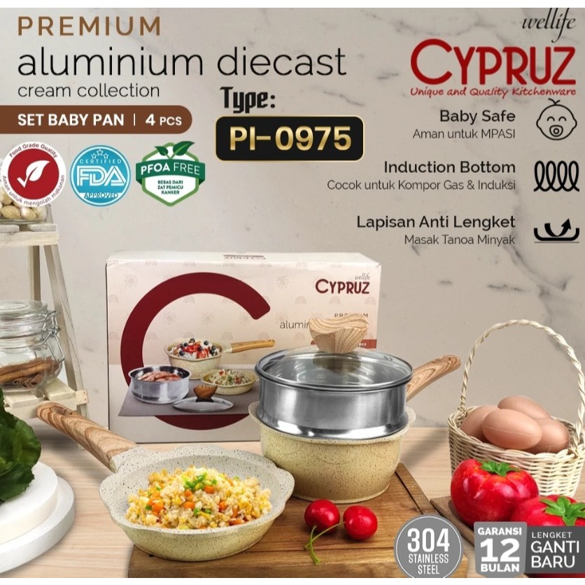 CYPRUZ BABY PAN SET 4 ชิ้น PI-0975