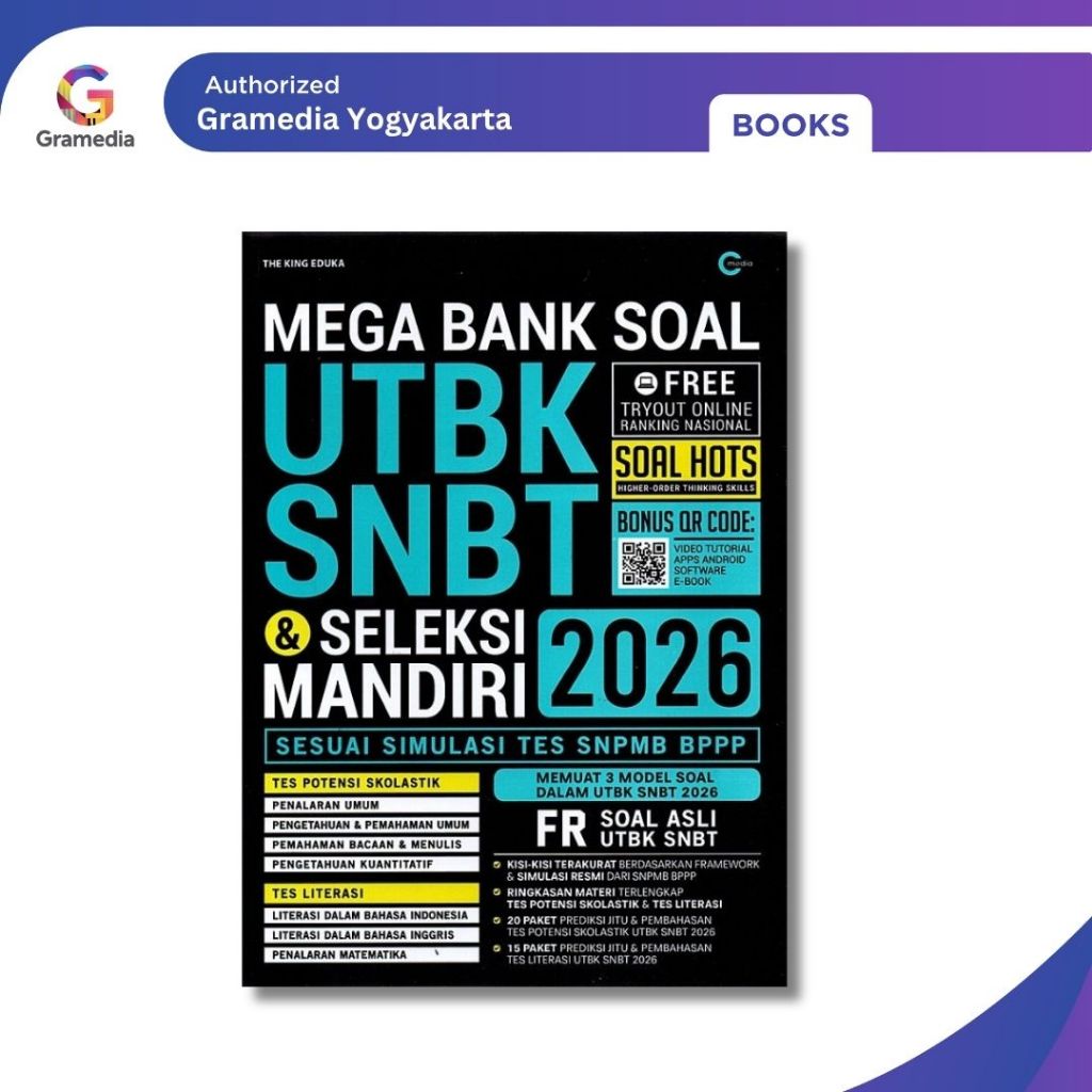 Gramedia Yogya - Mega Bank of UTBK SNBT & การคัดเลือกอิสระ 2026 คําถาม