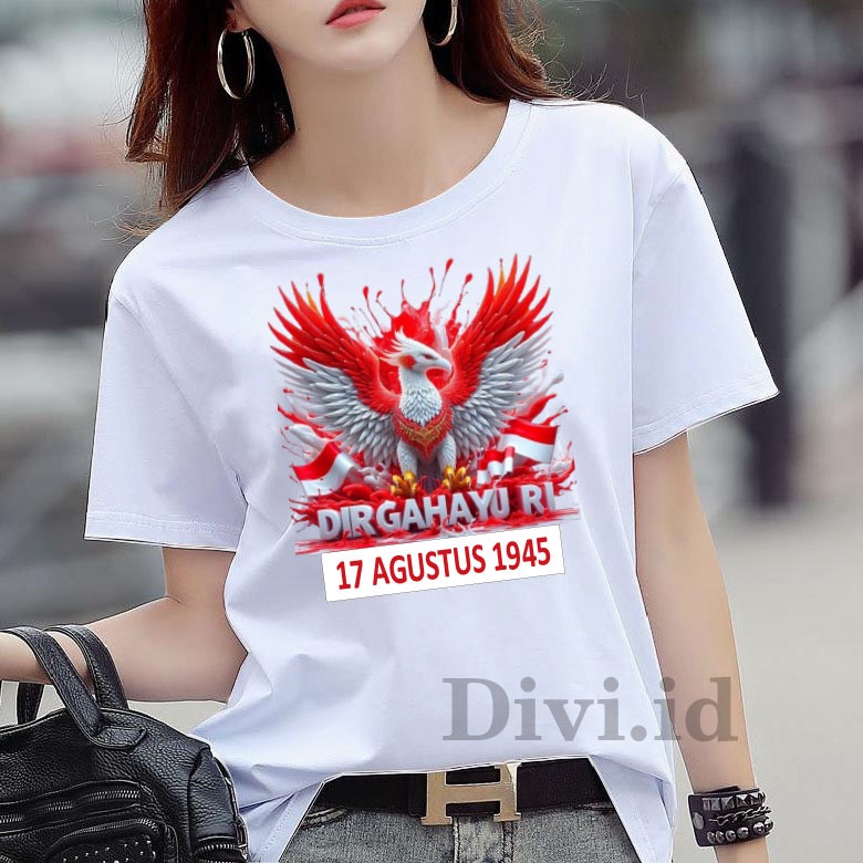 GARUDA MERAH เสื้อสีแดงและสีขาวใหม่ล่าสุด 17An เสื้อผ้าคอปกของผู้หญิงอินโดนีเซีย Thrist ผู้ใหญ่หญิง 