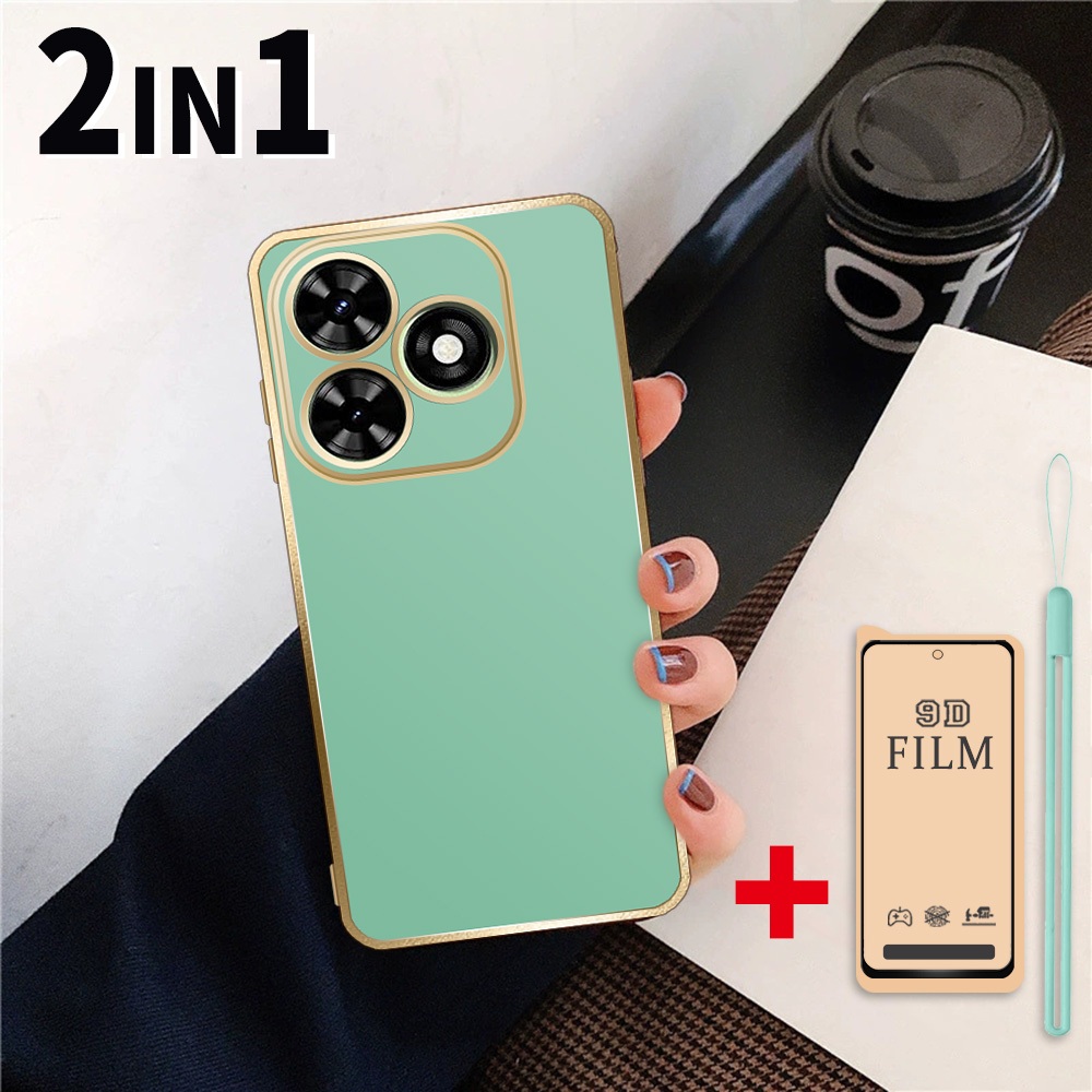 LAYAR [2 in 1 PACKAGE] Case Tecno Spark 20C Spark 20 KJ5 BG7n BG7 With Softcase Premium Casing With 