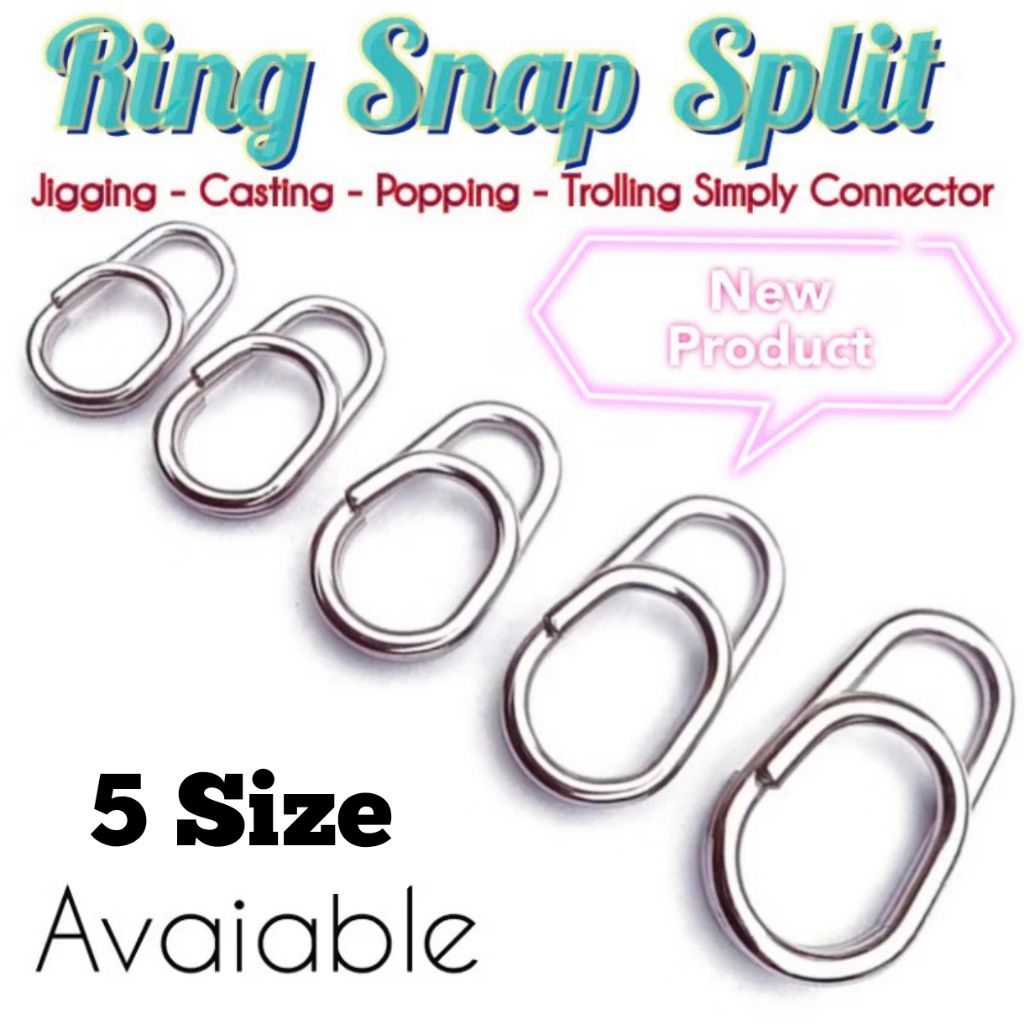 5PC SPLIT RING OVAL RING SNAP SPLIT SS 304 [AC11]