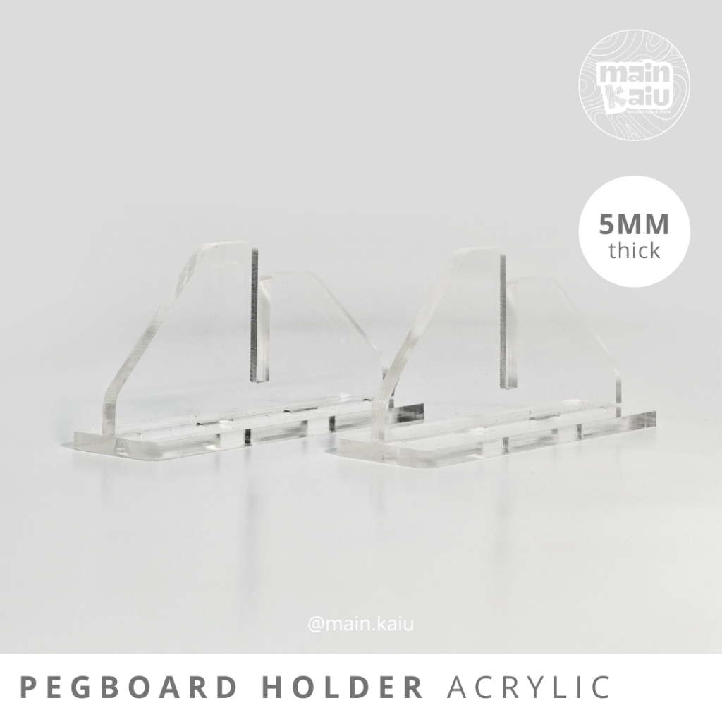 MAIN.KAIU ที่ยึด Pegboard / ขาตั้งโต๊ะ Pegboard อะคริลิค - 5 มม.