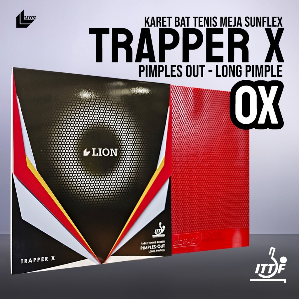 ยางไม้ปิงปอง Lion Traper X OX Long Dot Pingpong