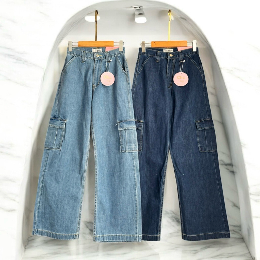 Duckyduck- CHUU -5kg Cargo Pants BKK Jeans