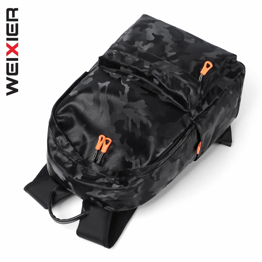 BESTPROMO WEIXIER 360 กระเป๋าเป้สะพายหลังผู้ชายกระเป๋าเป้สะพายหลังแล็ปท็อปพอร์ต USB WX-OS