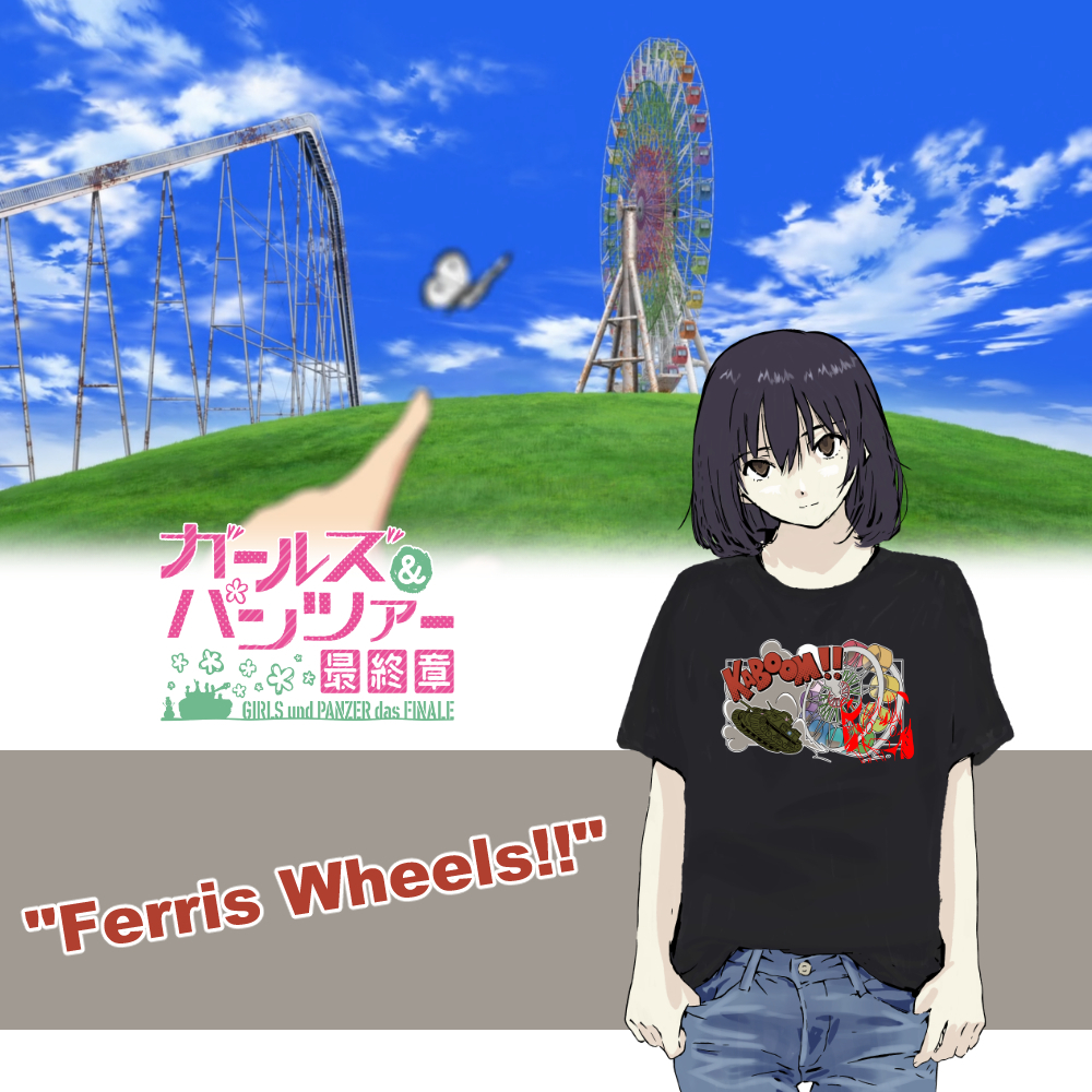 GIRLS und PANZER เสื้อยืดชิงช้าสวรรค์ [GIRLS und PANZER Project Film] [สั่งซื้อล่วงหน้า 7 วัน]