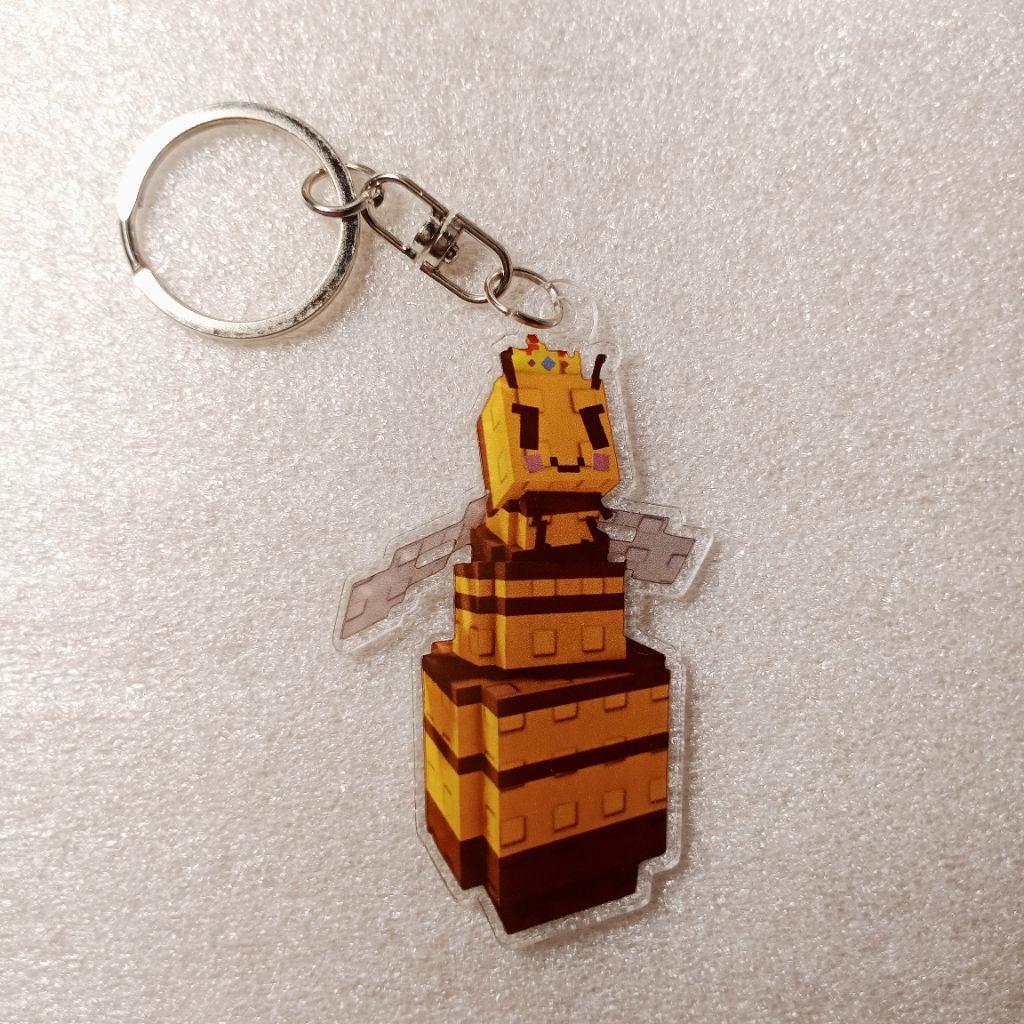 GANTUNGAN Ganci Grow A Garden QUEEN BEE Pets Roblox Divine Pets / พวงกุญแจ Grow A Garden พวงกุญแจ