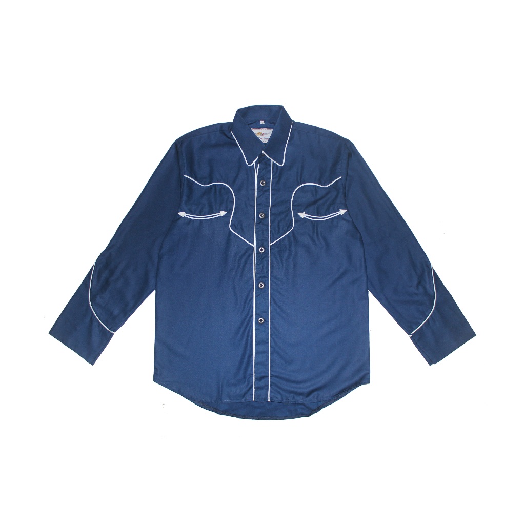KEMEJA Parta Porte Mens Western/Cowboy Shirt แขนยาว Basic
