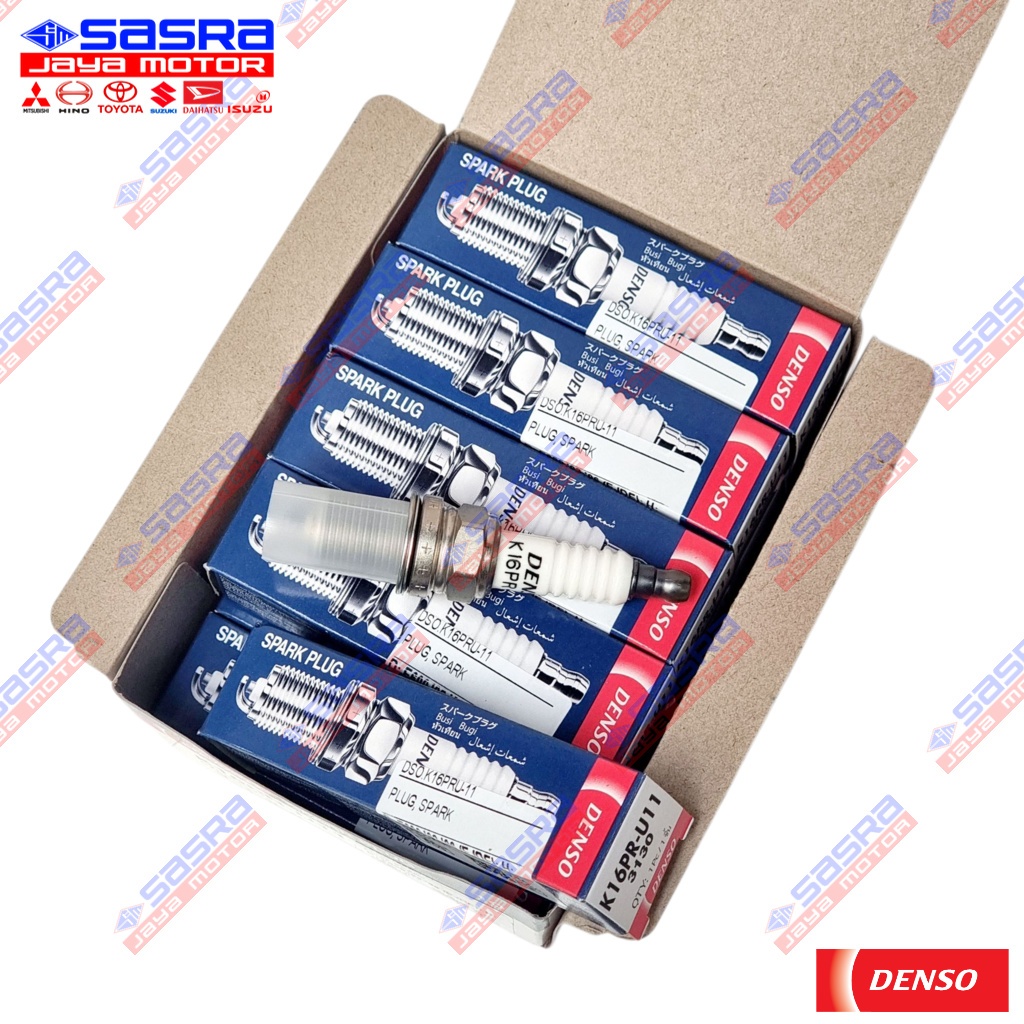 [WHOLESALE 10 ชิ้น] หัวเทียน K16PRU11 XENIA 1.0 2003-2006|เมือง SX8|CIVIC OLD DENSO Spark Plug - สิน
