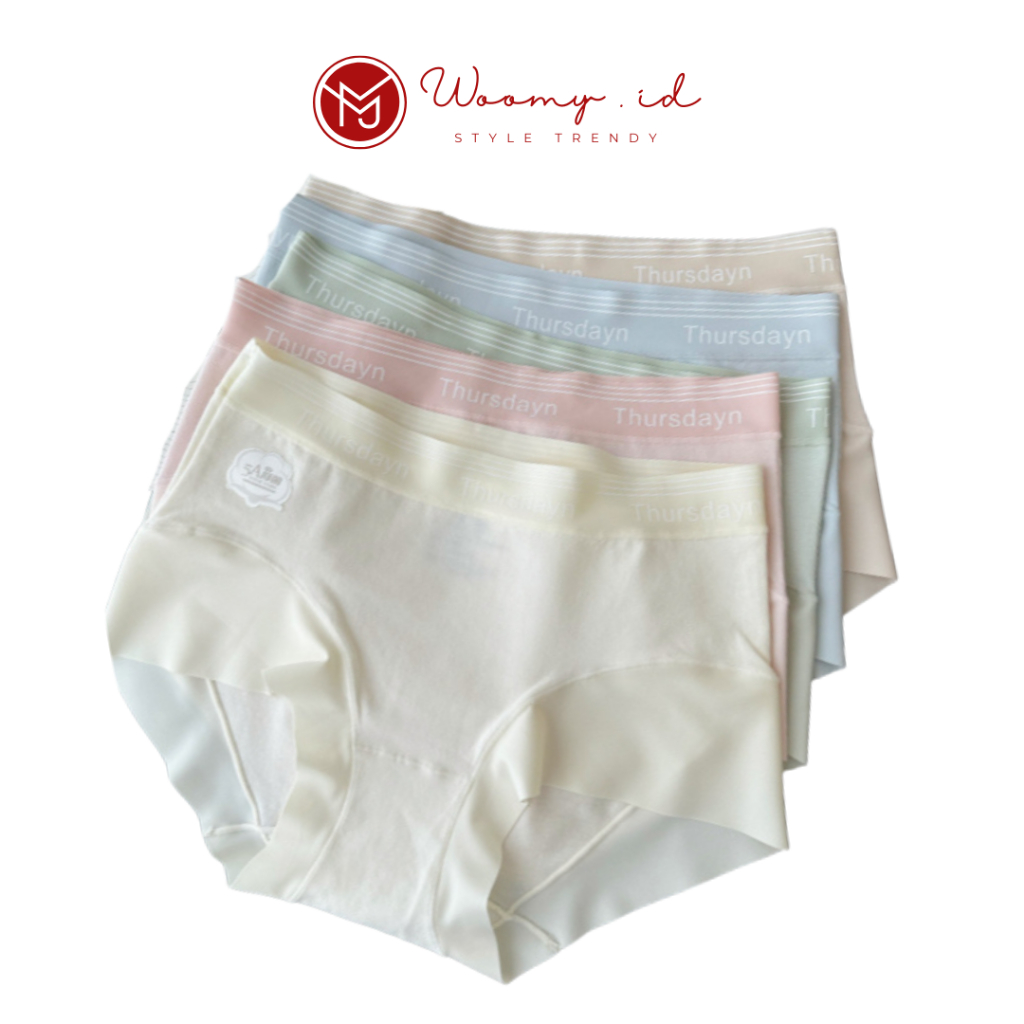 KATUN Woomy - CD650 CD Silk Briefs เอวผู้หญิงยืดหยุ่นสามเหลี่ยมกลางเอวผ้าฝ้ายแฟชั่นกางเกง