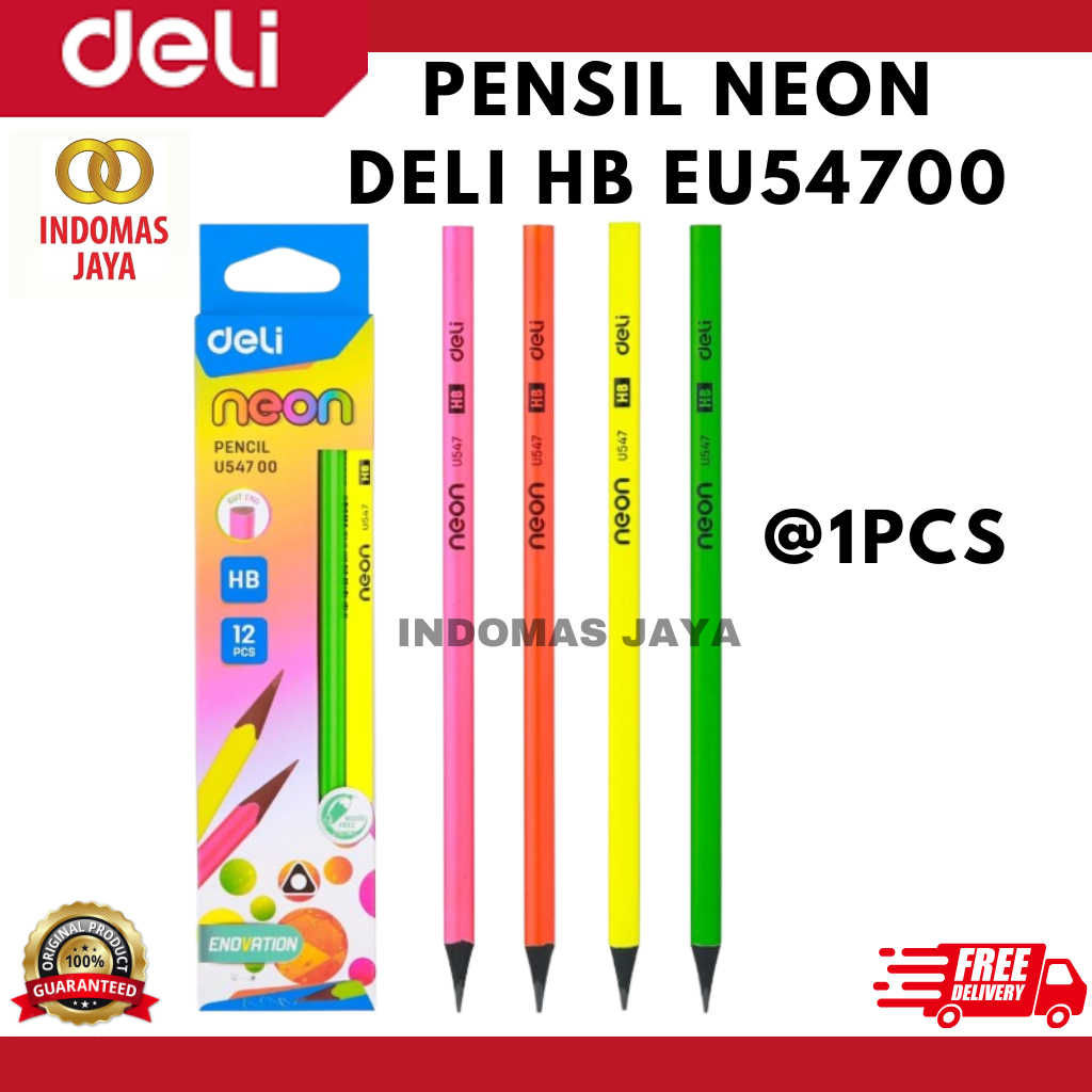 Deli Graphite Pencil HB 8 175mm 12 ชิ้น/กล่อง Triangle Design EU54700 (PRICE PER PCS)