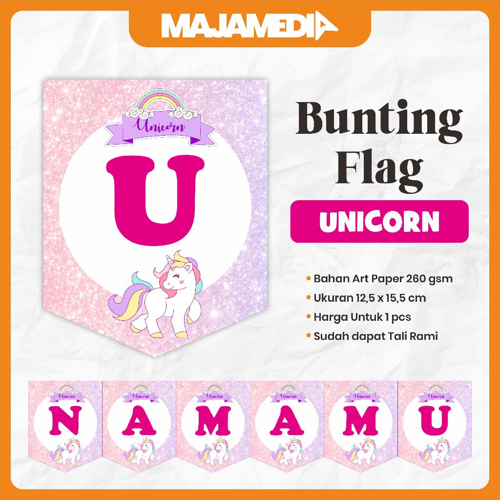 CUSTOM UNICORN FLAG BUNTING
