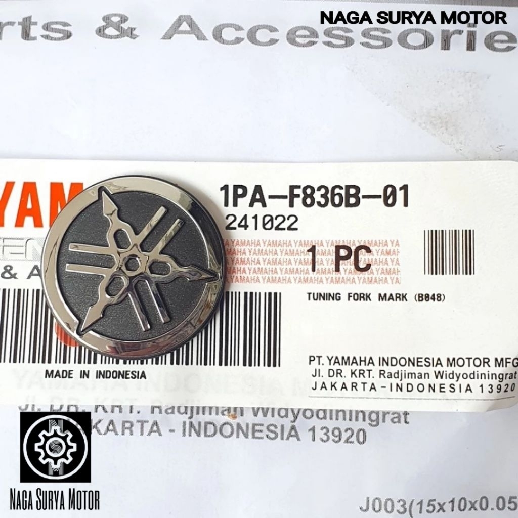 ใหม่ NMax Turbo 1PA-F836B-01/00 Original YGP มาตรวัดความเร็วแฮนด์ส้อมโลโก้สัญลักษณ์