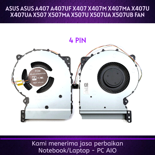 ASUS A407 A407UF X407 X407M X407MA X407U X407UA X507 X507MA X507U X507UA X507UB 4 pin พัดลม Cooler