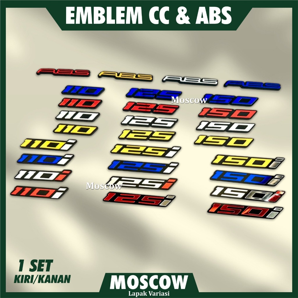 รถจักรยานยนต์ CC Emblem 110 110i 125 125i 150 150i Universal ABS EMBLEM นูนสติกเกอร์ Universal รถจัก