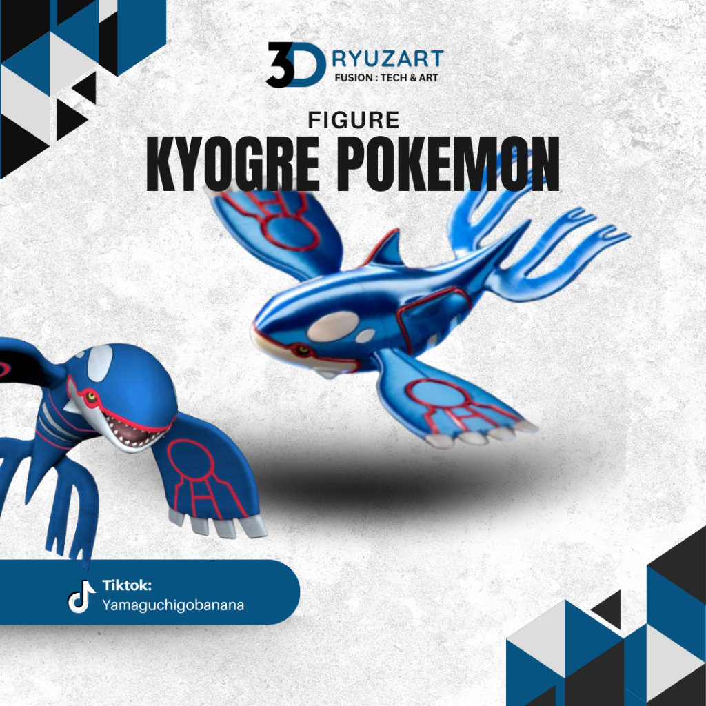 Kyogre Pokémon 3D Figure/Koyogre Pokémon Toy/Action Figure Kyogre/pokemon legend hoenn