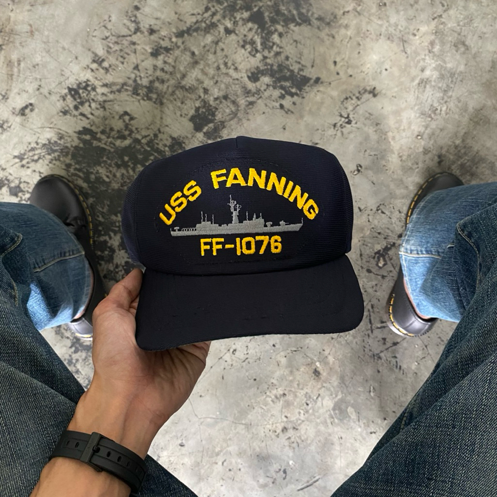 หมวกวินเทจ 90s USS FANNING (Made In USA)