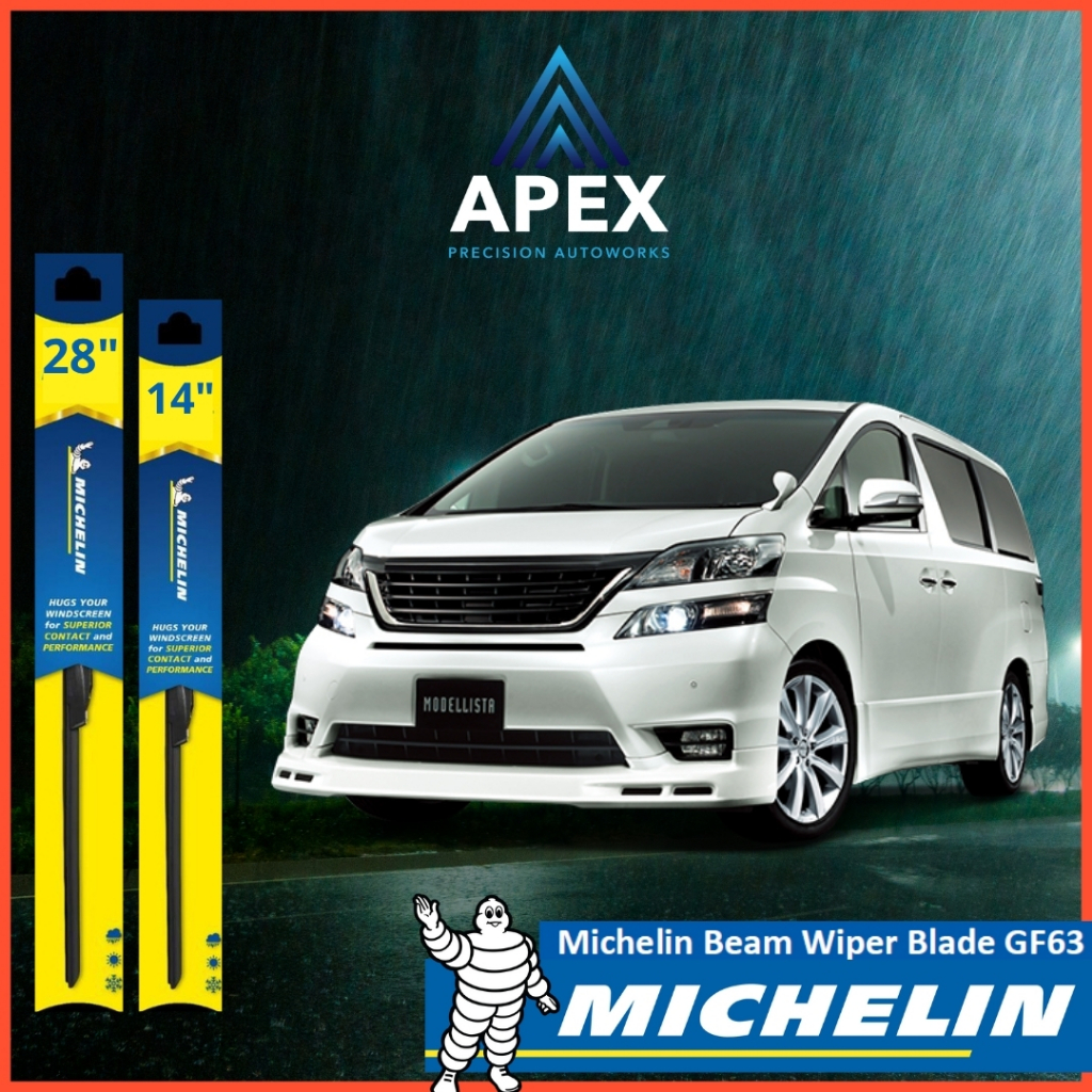 MICHELIN FRAMELESS WIPER GF63 สําหรับ VELLFIRE GGH20 2008 - 2015