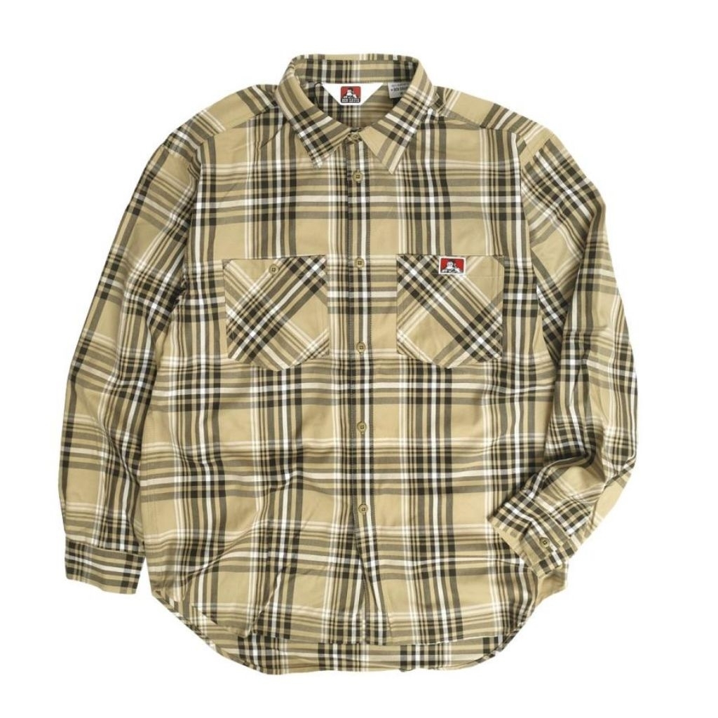 KEMEJA Nova Ben Davis เสื้อเชิ้ตผ้าสักหลาด