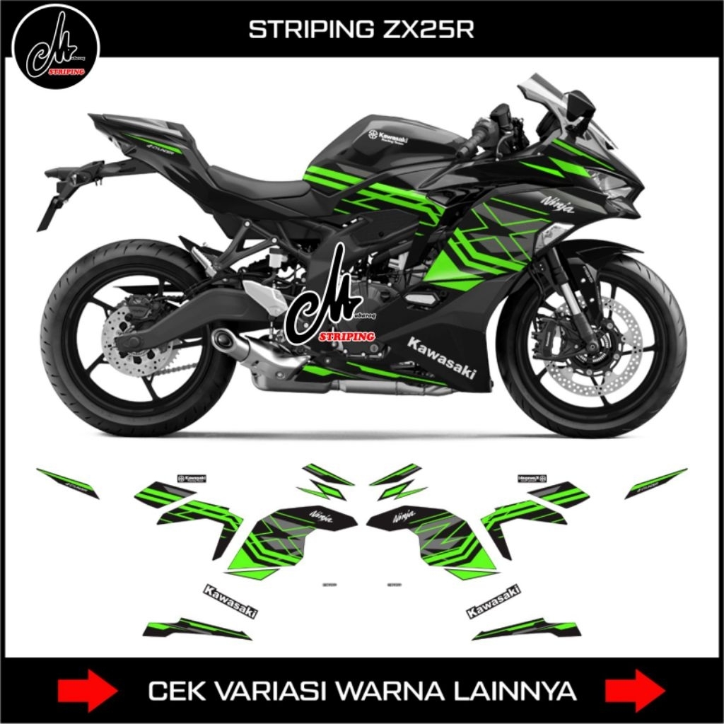 Kawasaki Ninja Zx25r Striping Sticker / Ninja Zx 25r / Zx25rr Motorcycle Variation Decals Stickers S
