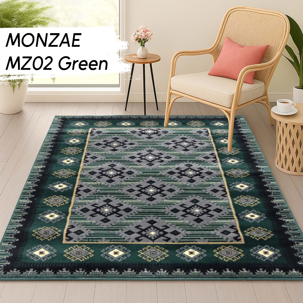 MONZAE CARPET 100 X 150 MZ02 สีเขียว