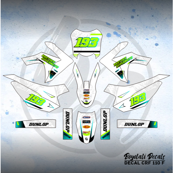 STABILO HIRAMU UNGU MERAH DECAL STICKER CRF 110 F (003) FULLBODY MINI STICKER DECALS 2013 2014 2015 