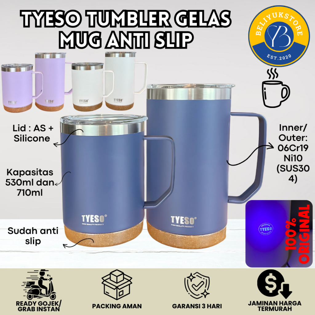 TYESO แก้วน้ําแก้วกันลื่น / ที่รองแก้วไม้ Tyeso / TYESO MUG ที่รองแก้วไม้กันลื่น / Tyeso Original