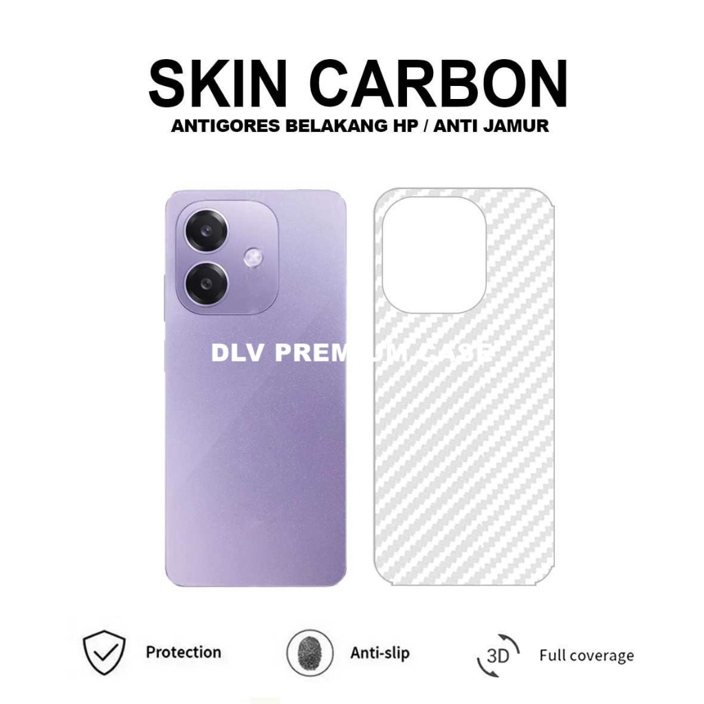OPPO A3 PRO OPPO A5i OPPO A3X SKIN CARBON TRANSPARENT ANTI-SCRATCH BACK OPPO A3 PRO OPPO A5i OPPO A3