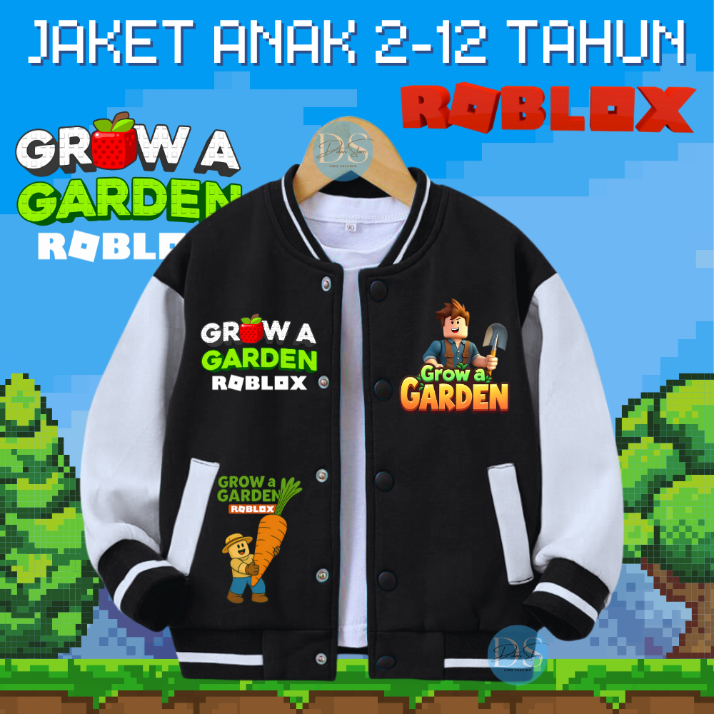 ROBLOX GROW A GARDEN KIDS JACKET สําหรับเด็กผู้ชายและเด็กผู้หญิง AGED 2 ถึง 12 ปี